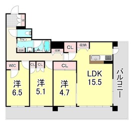 プラウド阪急塚口駅前の物件間取画像